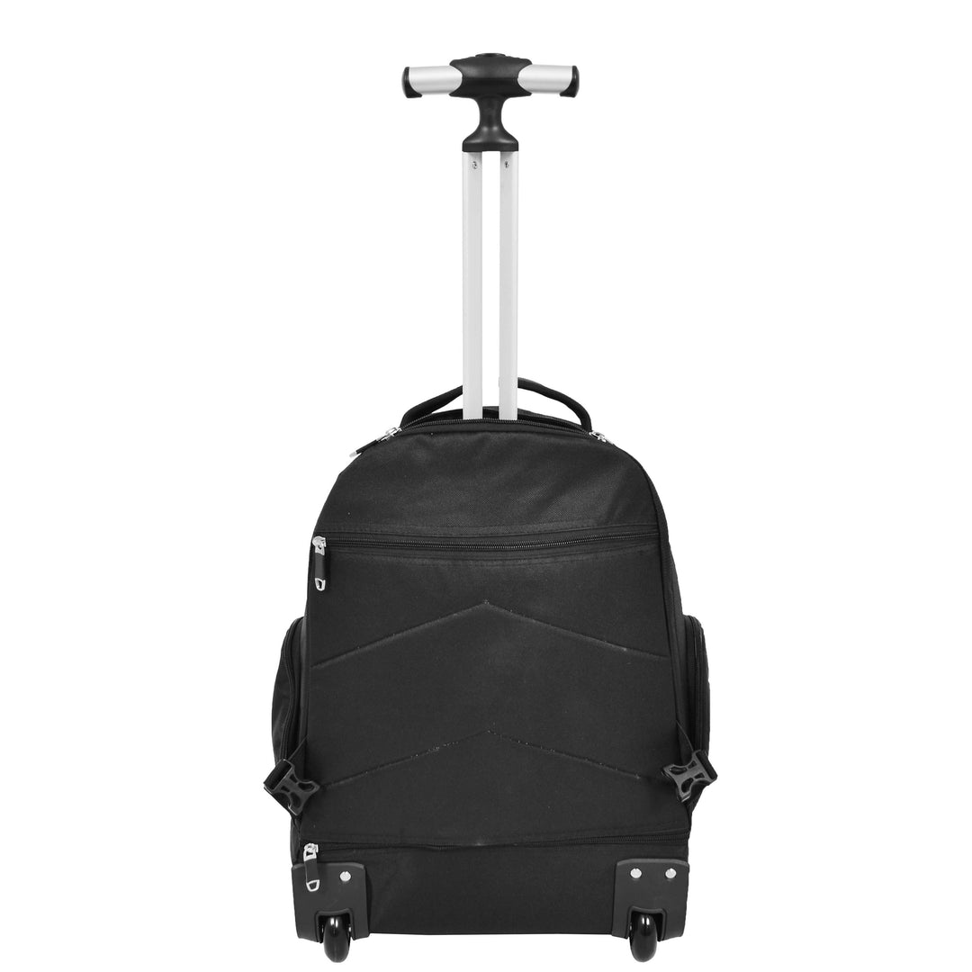 Backpack With Wheels Telescopic Handle Hiking Camping Outdoor Rucksack HT63 Red-2