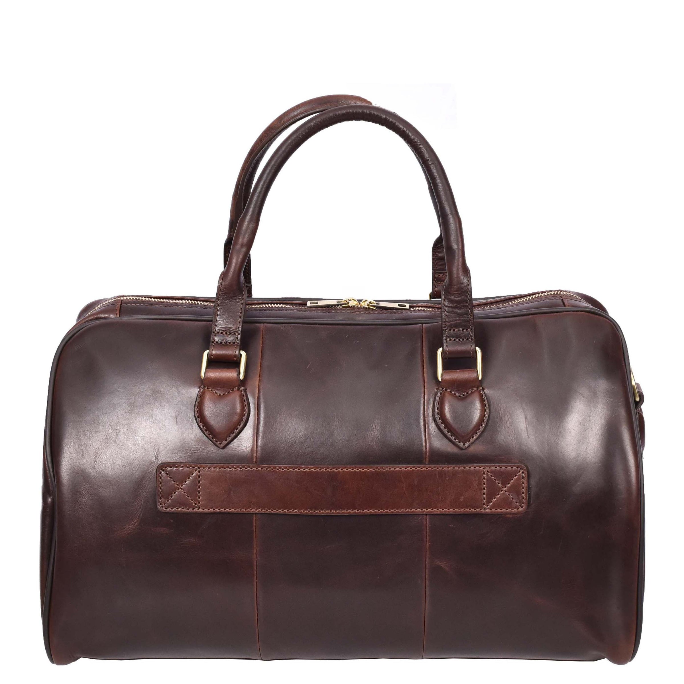 Real Leather Holdall Weekend Travel Duffle Bag Brown House of Leather