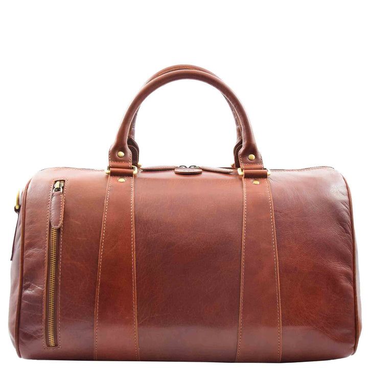 Classic Two Tone Weekend Bag Genoa Chestnut 2