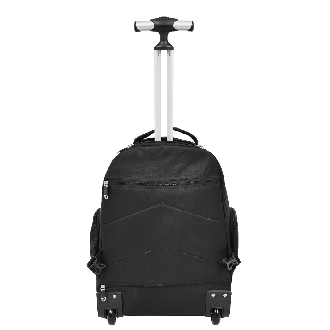 Backpack With Wheels Telescopic Handle Hiking Camping Outdoor Rucksack HT63 Navy-2