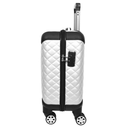 Four Wheel Pilot Case Quilted Lightweight Cabin Bag Nomad Silver-3