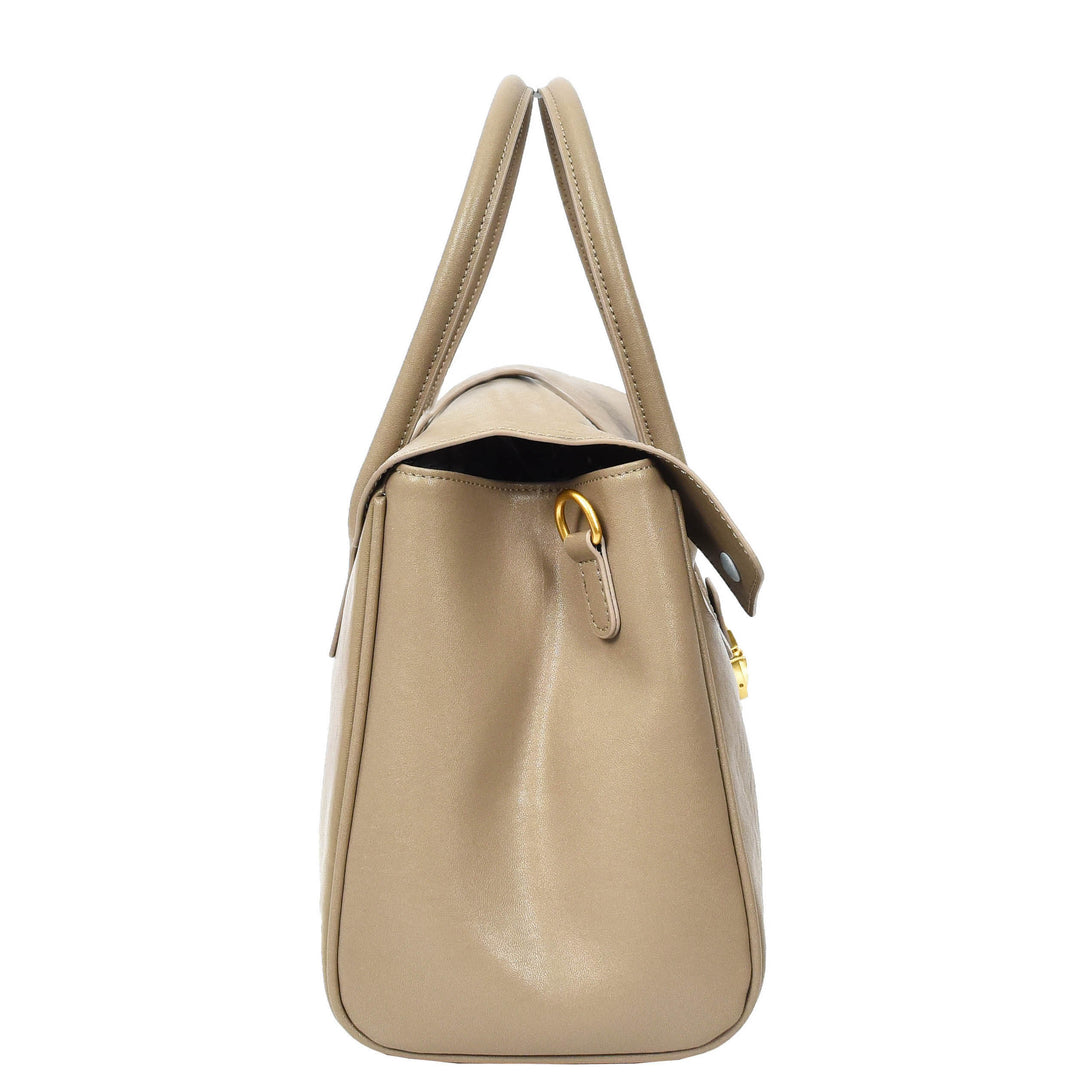 Women's Real Leather Shoulder Bag Large Size Classic Style Tacoma Grey-3