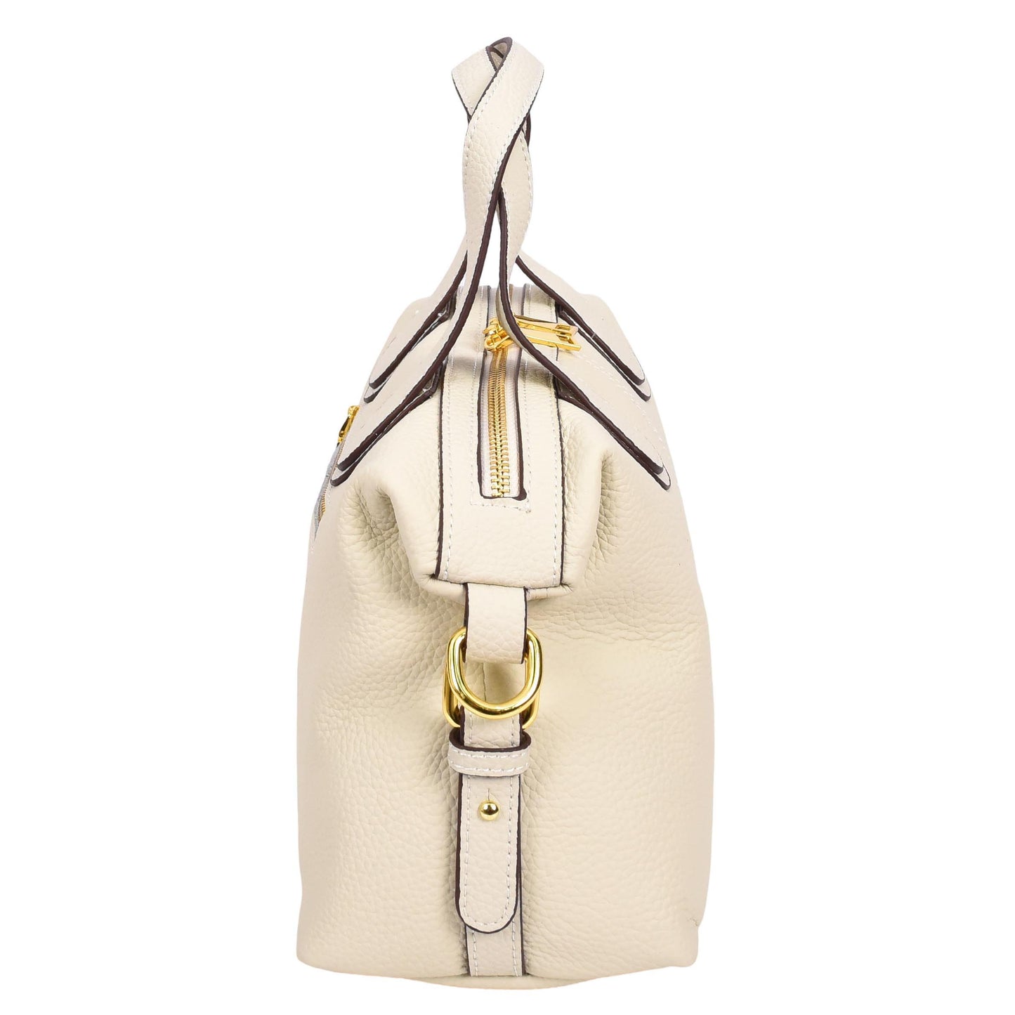 Womens Real Leather Handbag Small Cross Body Shoulder Bag Dahlia Off White-3