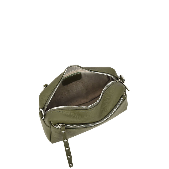 Womens Real Leather Small Shoulder Crossbody Bag Casual Pouch Zeno Green