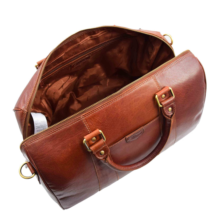 Classic Two Tone Weekend Bag Genoa Chestnut 4