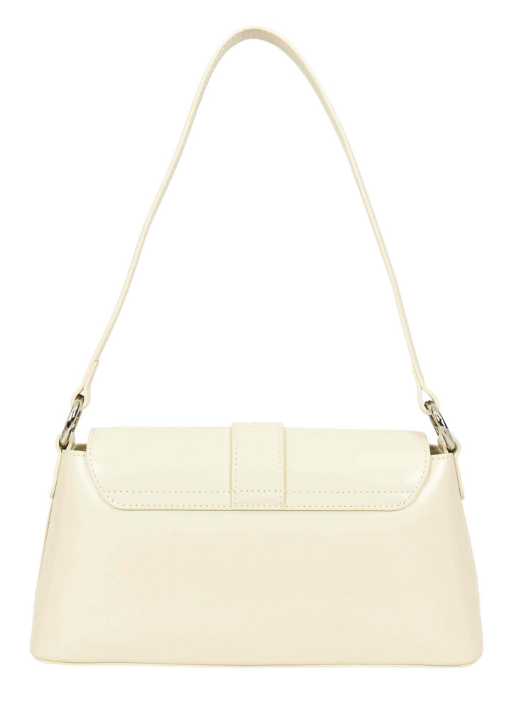 Women's Glazed Leather Small Handbag 2-in-1 Style Xyla Off-White