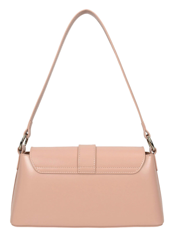 Women's Glazed Leather Small Handbag 2-in-1 Style Xyla Pink