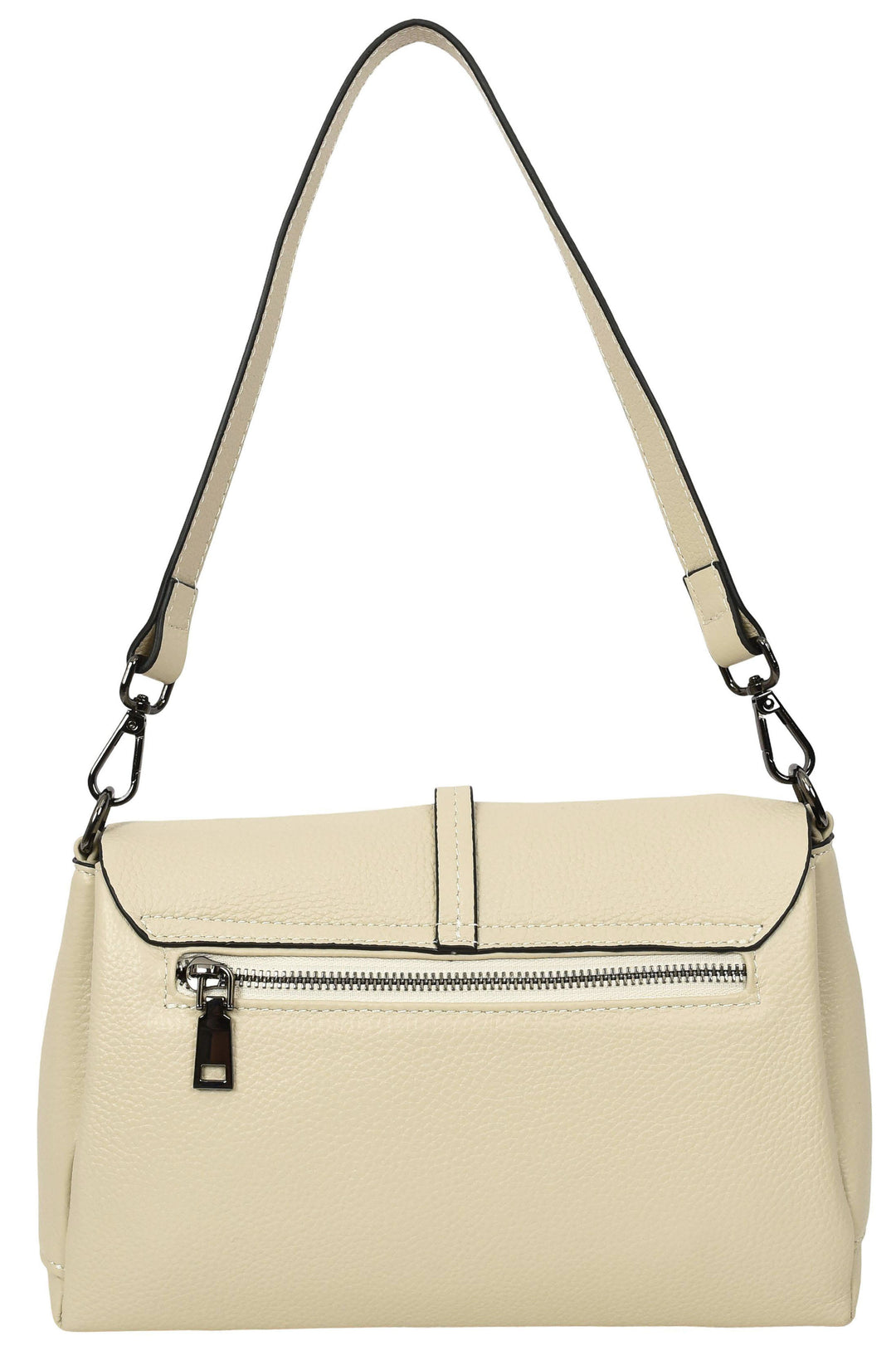 Women's Premium Leather Shoulder Bag 2-in-1 Style Handbag  Zelia Off-White