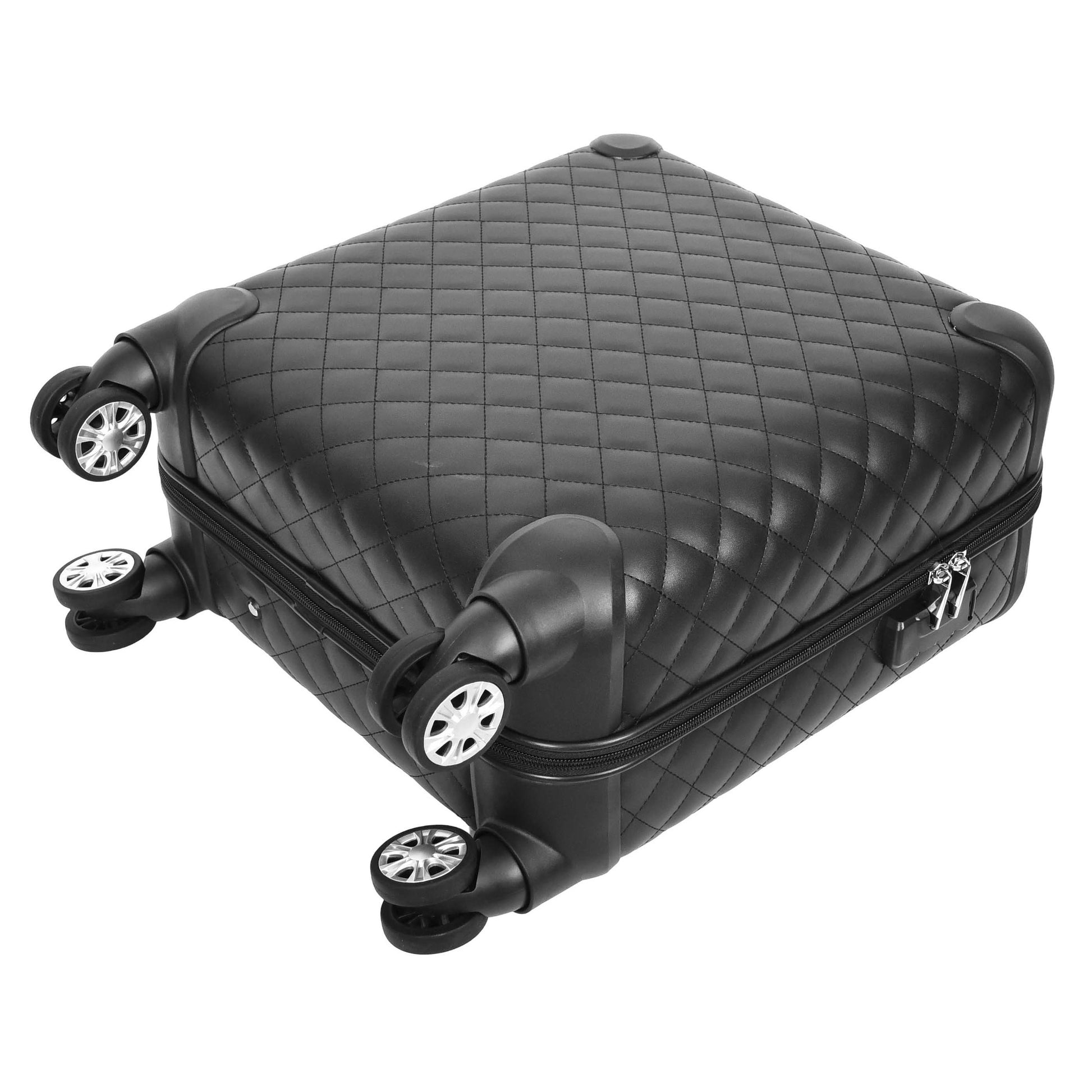 Four Wheel Pilot Case Quilted Lightweight Cabin Bag Nomad Black-5