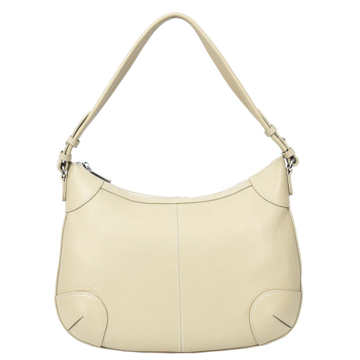 Womens Real Leather Shoulder Bag Classic Cross Body Design Josephine Taupe-5