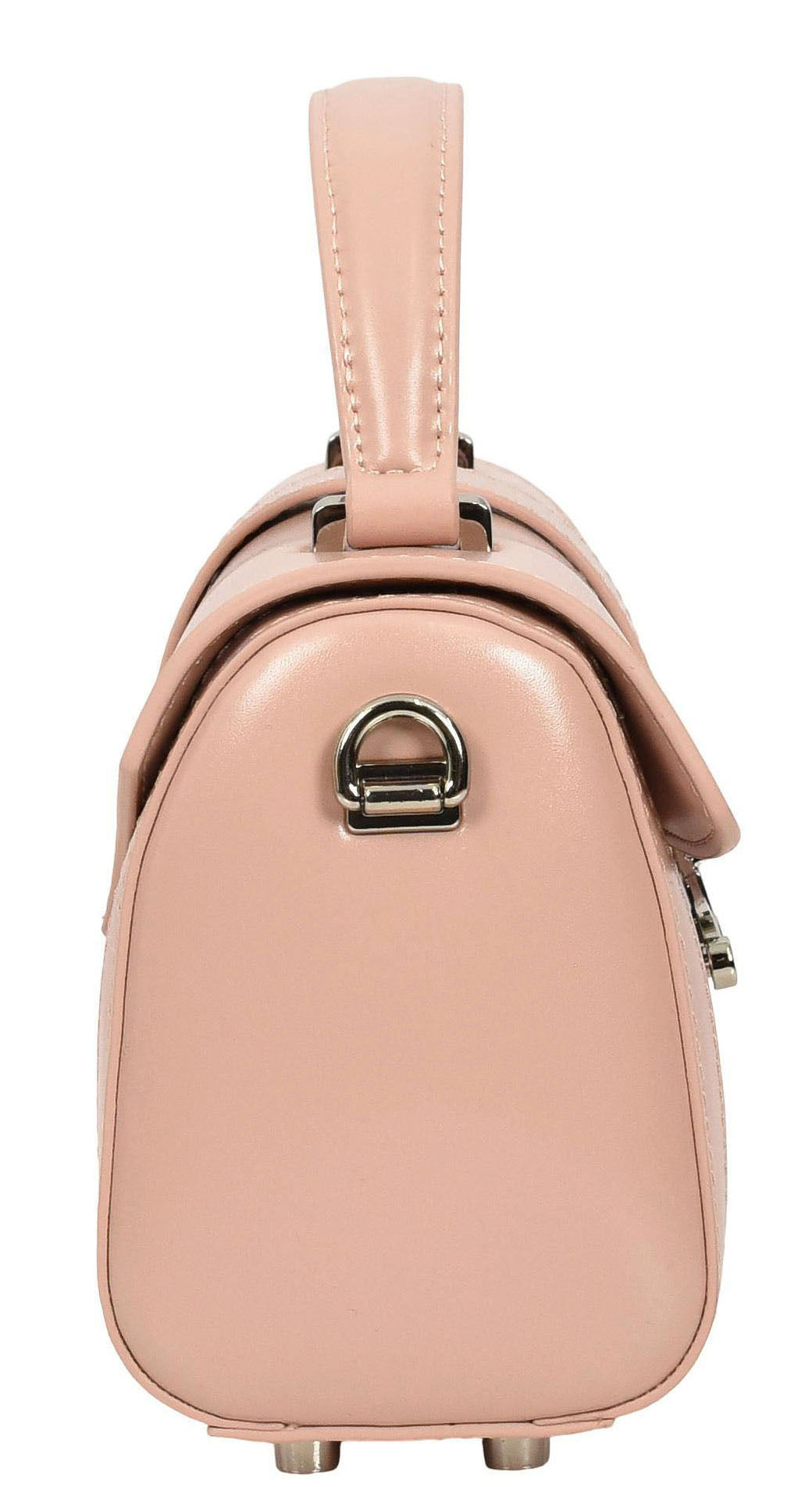 Women's Glazed Leather Handbag Mini Size Fashion Bag Top Handle HOL2613 Pink