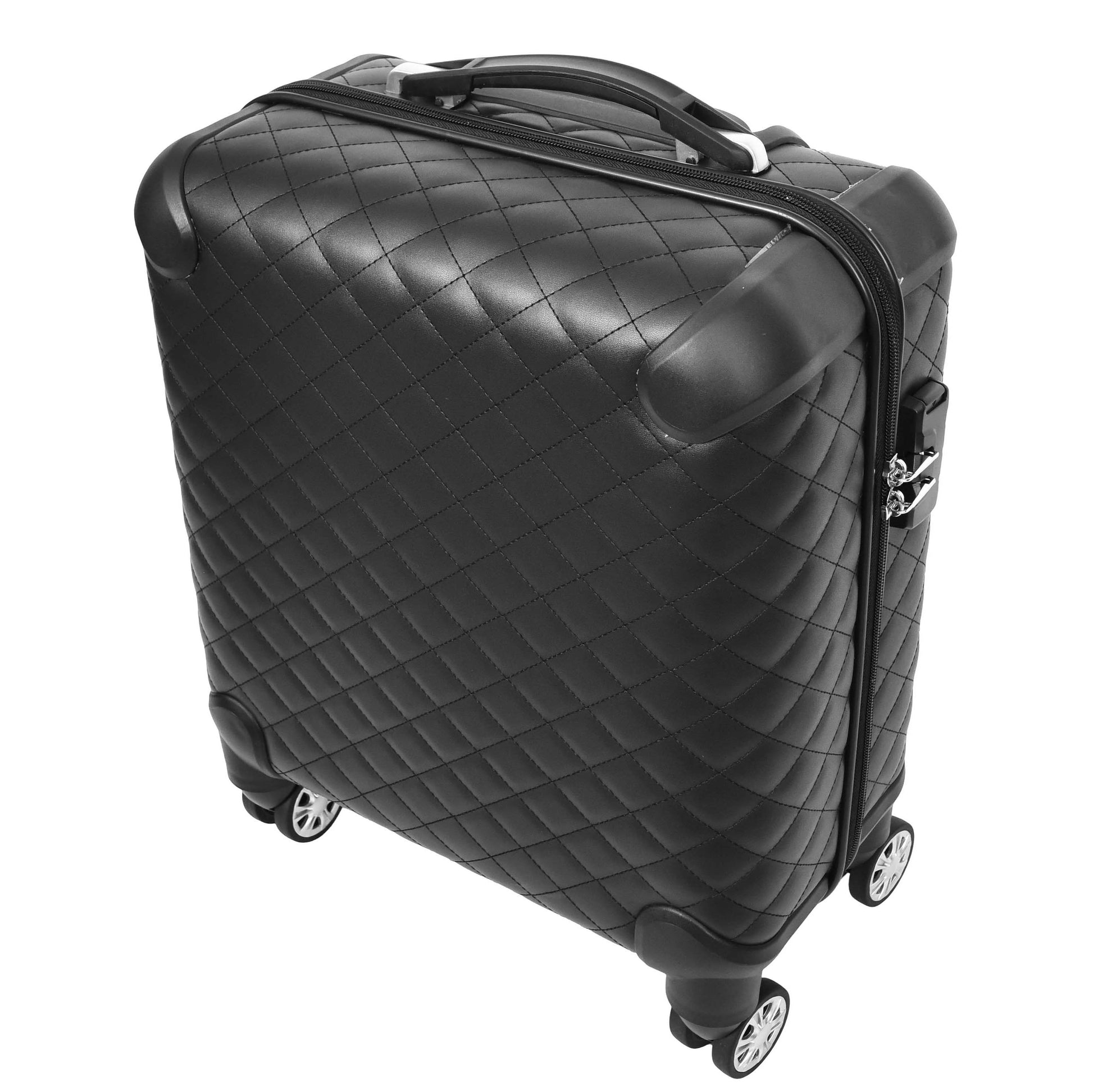 Four Wheel Pilot Case Quilted Lightweight Cabin Bag Nomad Black-6