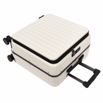 Four Wheeled Pilot Case Hard Shell Lightweight Cabin Bag Maverick White-6