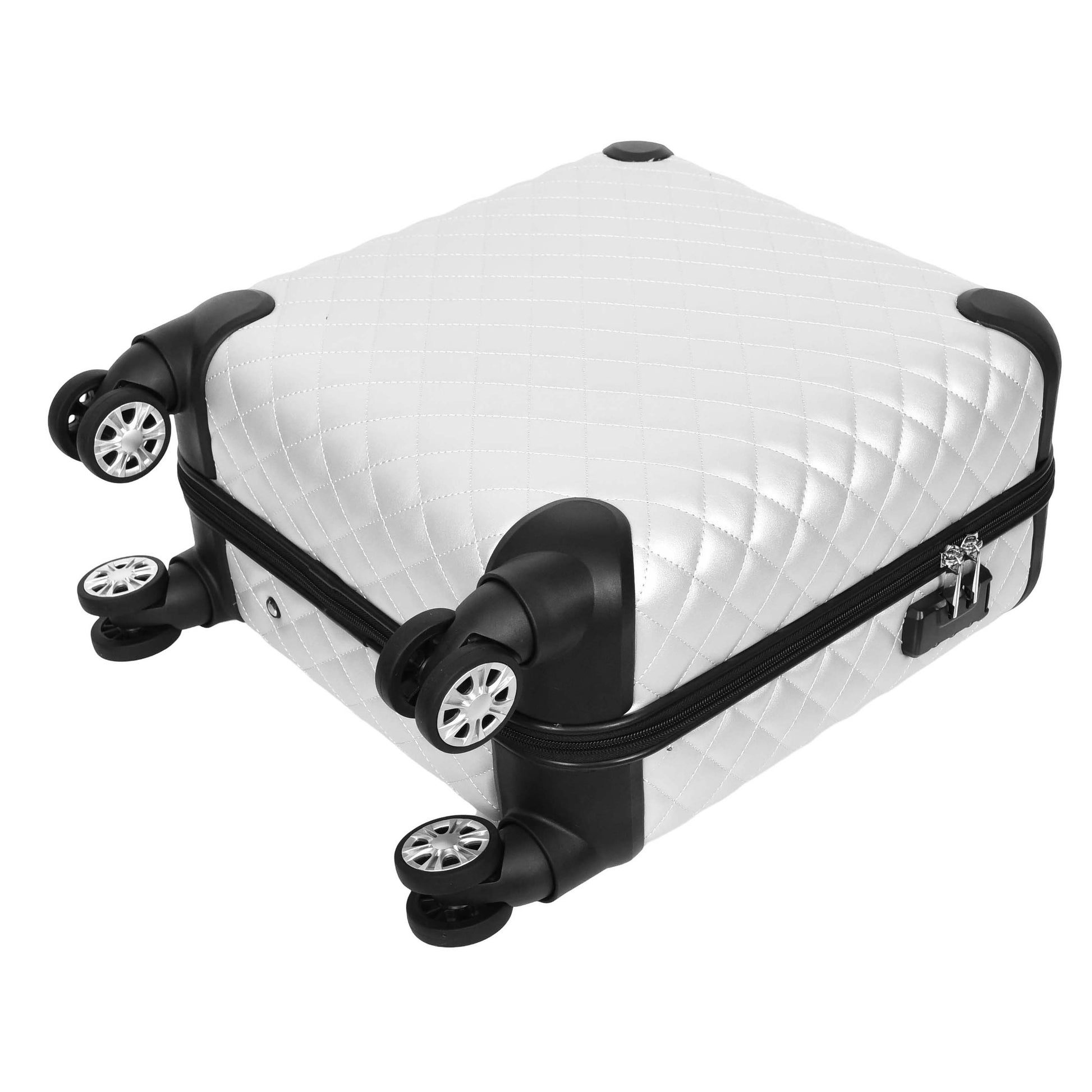 Four Wheel Pilot Case Quilted Lightweight Cabin Bag Nomad Silver-6