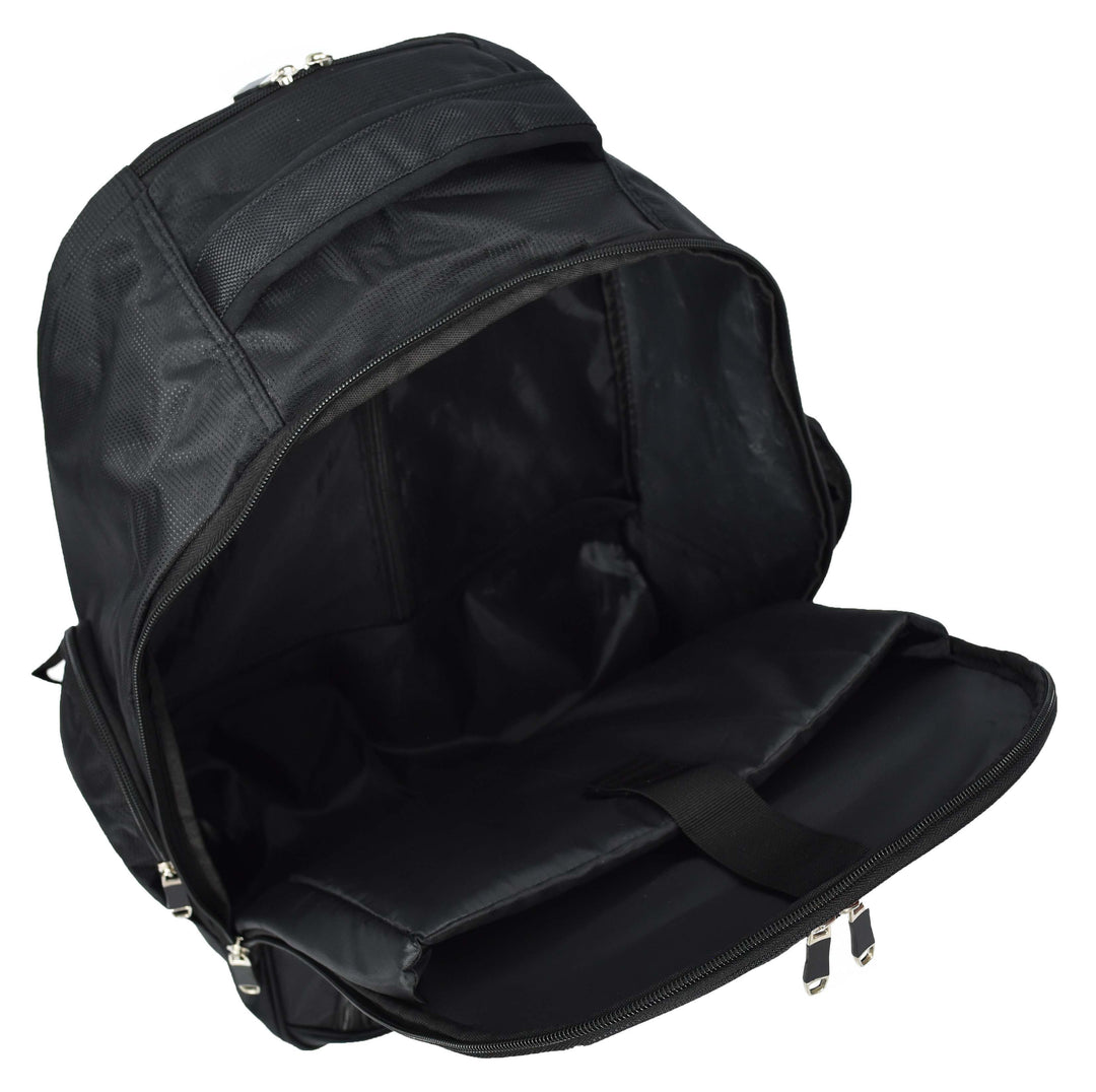 Backpack With Wheels Telescopic Handle Hiking Camping Outdoor Rucksack HT63 Red-5