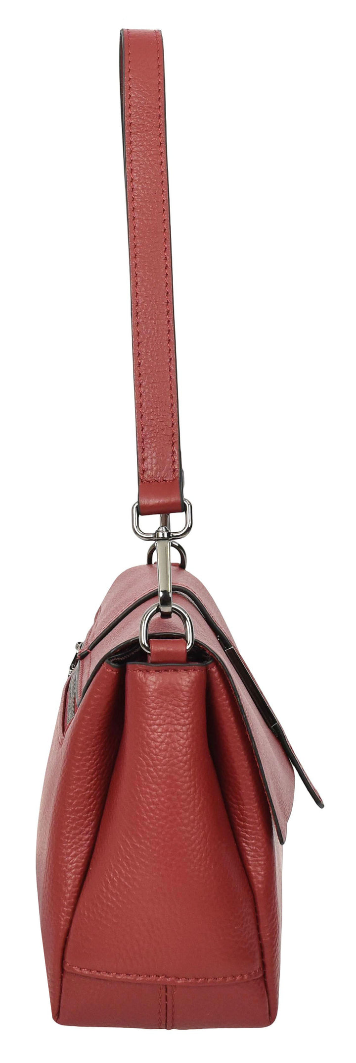 Women's Premium Leather Shoulder Bag 2-in-1 Style Handbag  Zelia Red