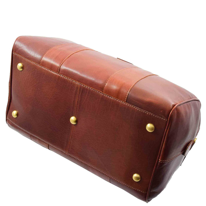 Classic Two Tone Weekend Bag Genoa Chestnut 6