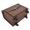 Four Wheel Pilot Case Faux Leather Cabin Bag Commander Brown-6