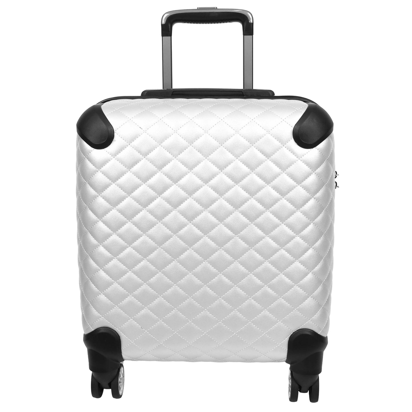 Four Wheel Pilot Case Quilted Lightweight Cabin Bag Nomad Silver-7