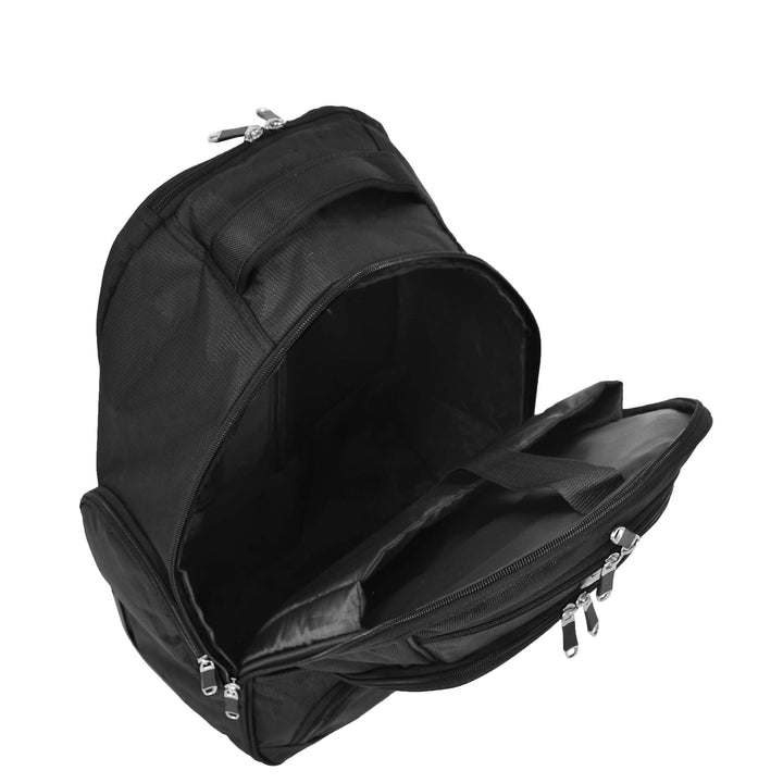 Backpack With Wheels Telescopic Handle Hiking Camping Outdoor Rucksack HT63 Black-7