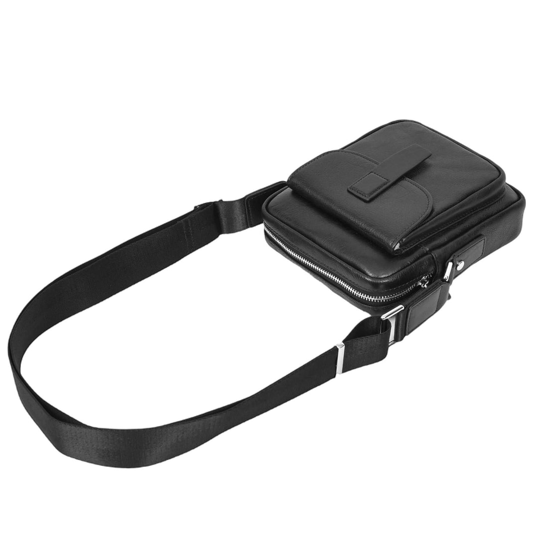 Mens Real Leather Cross Body Bag Travel Pouch Black| House of Leather Mens Real Leather Cross Body Bag Travel Pouch Black| House of Leather