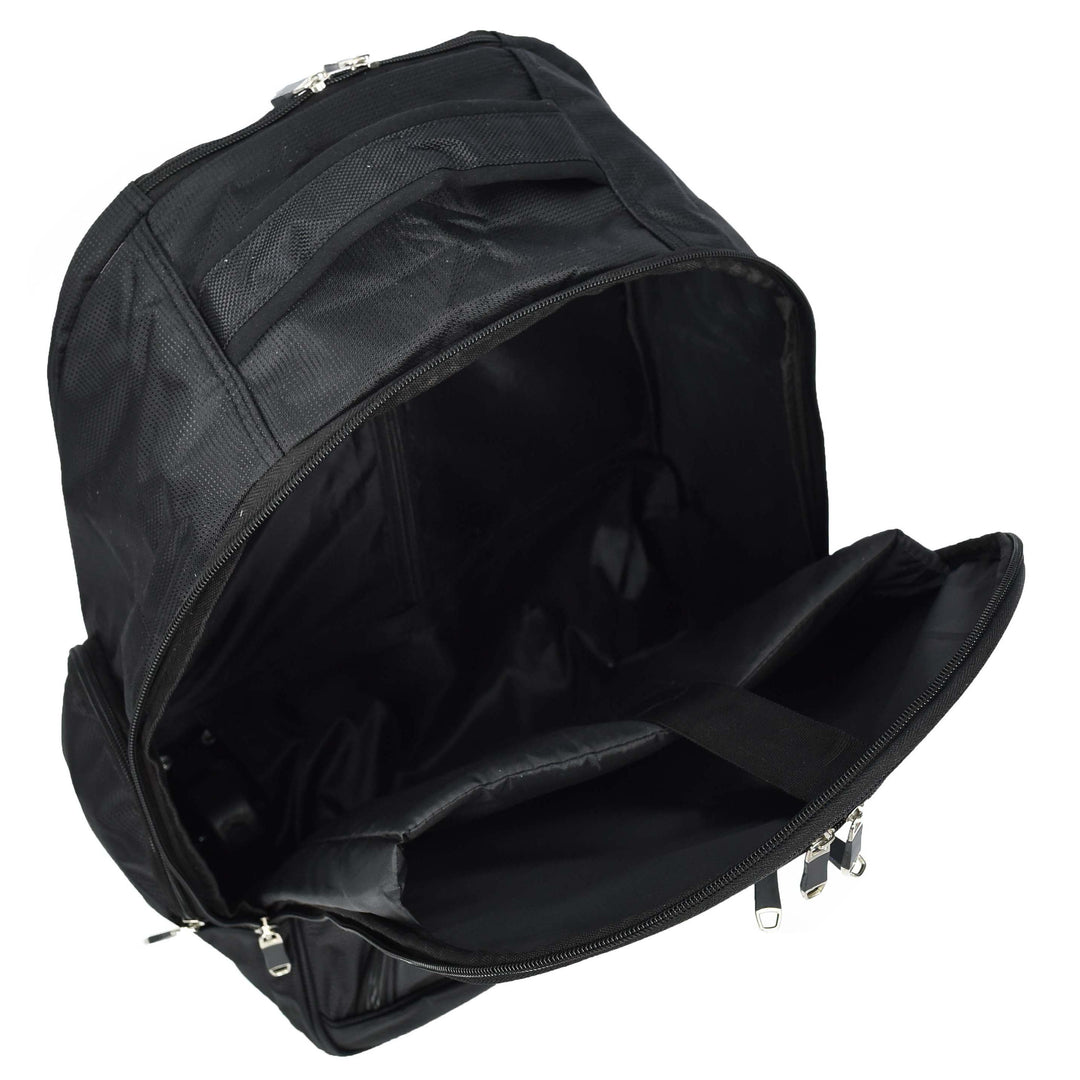 Backpack With Wheels Telescopic Handle Hiking Camping Outdoor Rucksack HT63 Navy-7