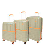 Expandable Wheeled Suitcases Solid Hard Shell PP Luggage Champagne Titania
