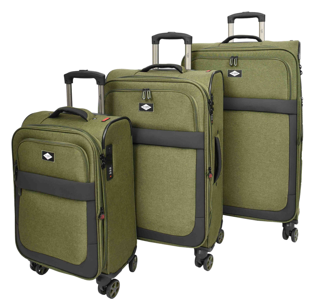 Soft Expandable Wheeled Luggage With Lock Nimbus Khaki 1