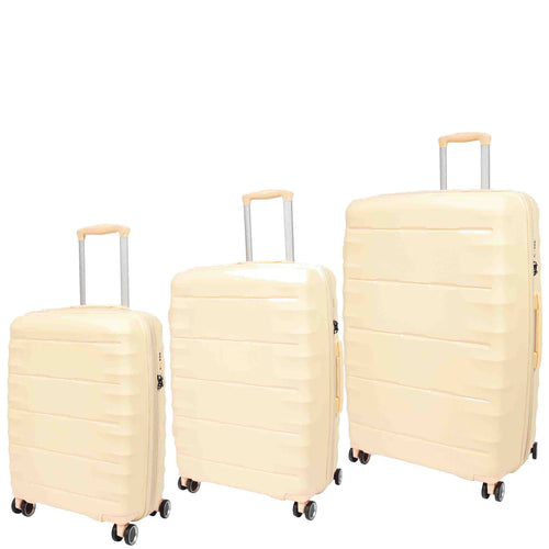 8 Wheeled Expandable ABS Luggage Miyazaki Off White 1