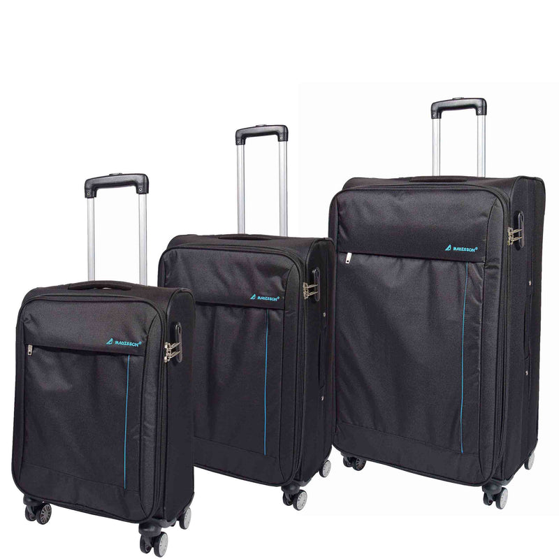 Soft 8 Wheel Spinner Expandable Luggage Malaga Black 15