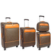 Soft Case 4 Wheeled Expandable PVC Luggage Nagasaki Brown 1
