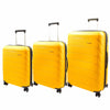 8 Wheeled Spinner Hard Shell Luggage Expandable Hokkaido Yellow 1