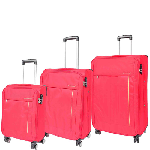 Soft 8 Wheel Spinner Expandable Luggage Malaga Red 1