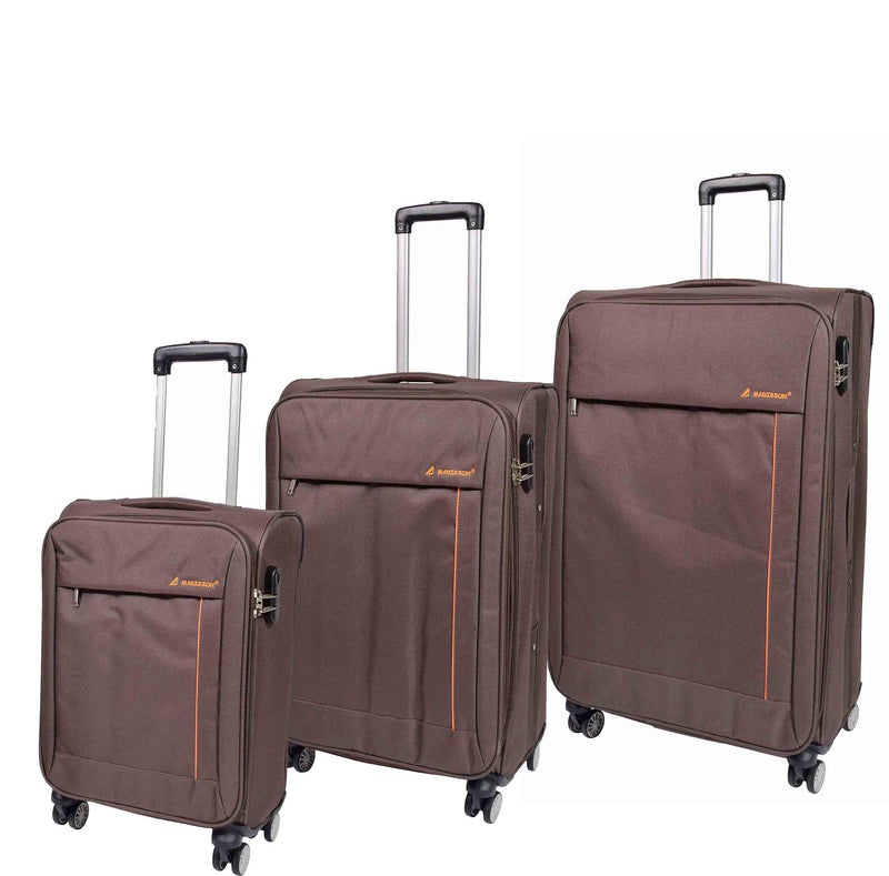 Soft 8 Wheel Spinner Expandable Luggage Malaga Brown 14
