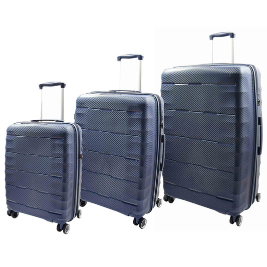 8 Wheeled Expandable ABS Luggage Miyazaki Navy 1