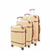 Hard Shell Retro Expandable Four Wheel Luggage Jupiter Milky 1