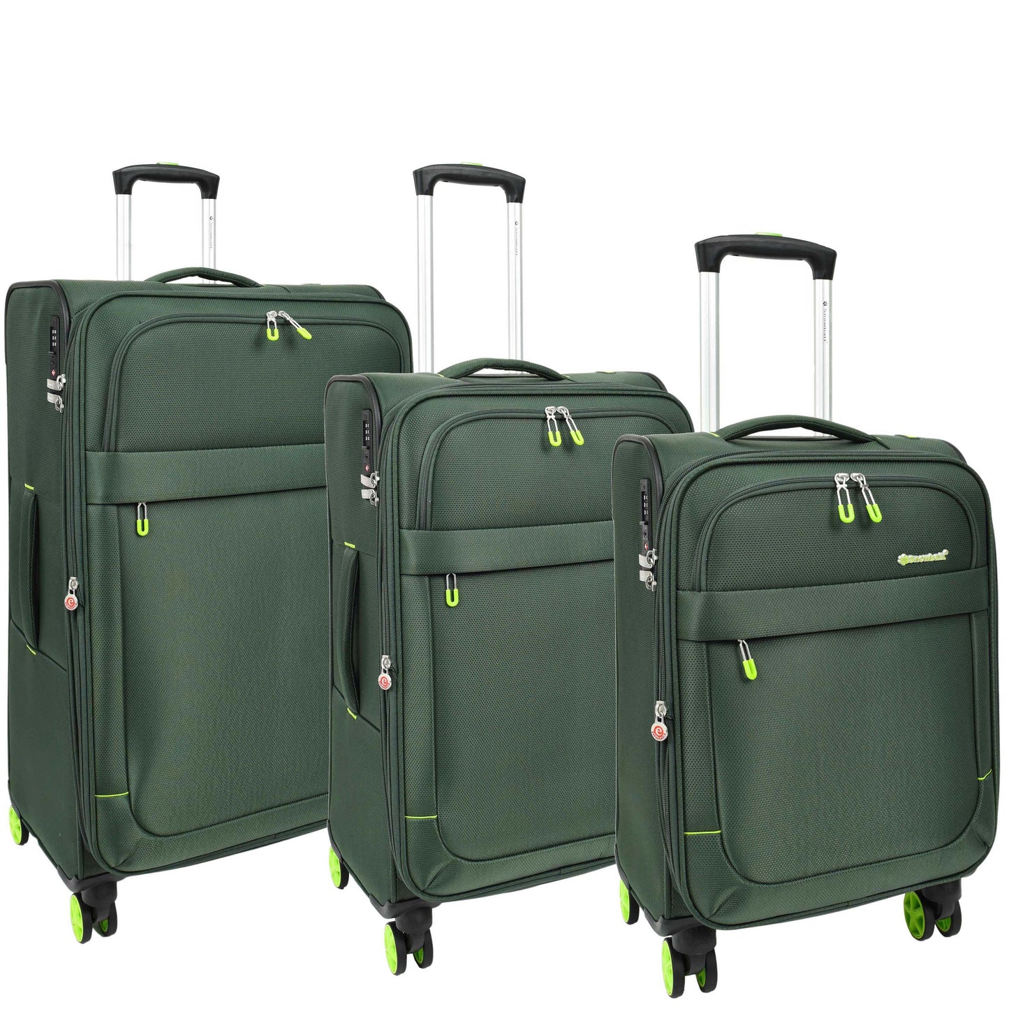 Four Wheel Suitcase Lightweight Expandable Quito Green