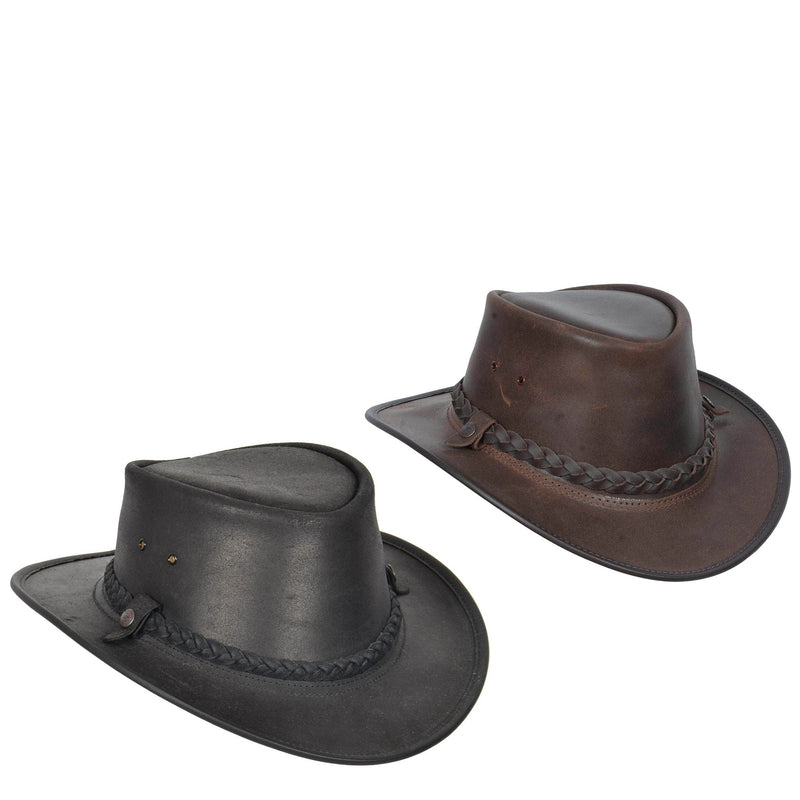Original Australian Bush Hat Real Leather Cowboy Brown 5