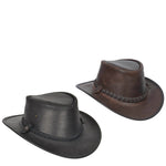 Original Australian Bush Hat Real Leather Cowboy Black 4