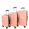 PP Hard Shell Luggage Expandable Four Wheel Suitcases Cygnus Rose Gold
