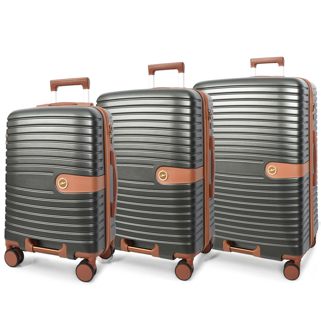 Four Wheel Hard Shell Travel Suitcase Durban Grey-1