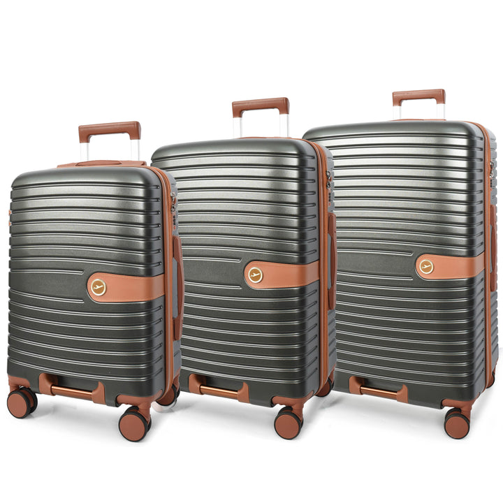 Four Wheel Hard Shell Travel Suitcase Durban Grey-1