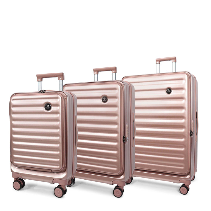 Four Wheel Suitcase Hard Shell Luggage Alaska Rose Gold