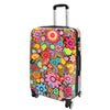 Four Wheel Suitcase Hard Shell Expandable Luggage Flower Print 2