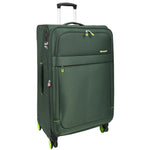 Green Soft Suitcase 8 Wheel Spinner Expandable Luggage Quito 2
