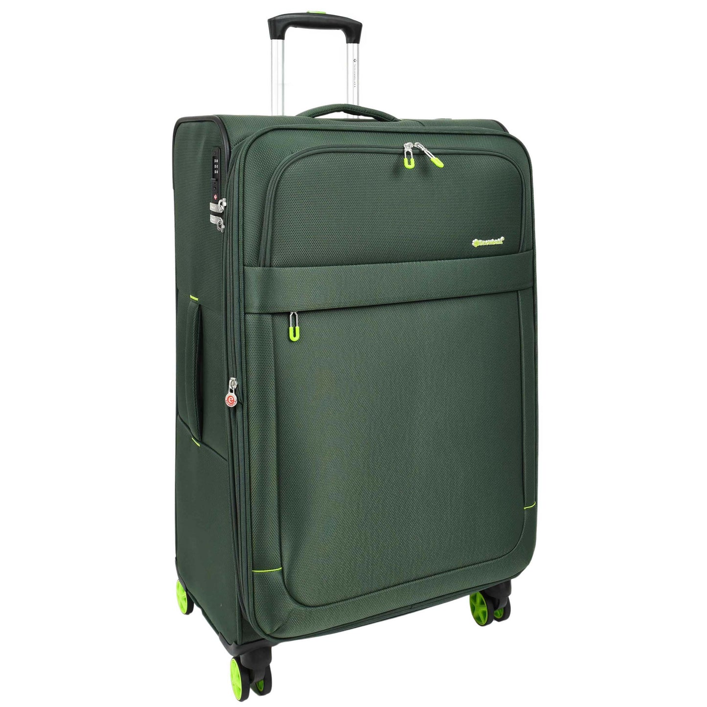 Four Wheel Suitcase Lightweight Expandable Quito Green