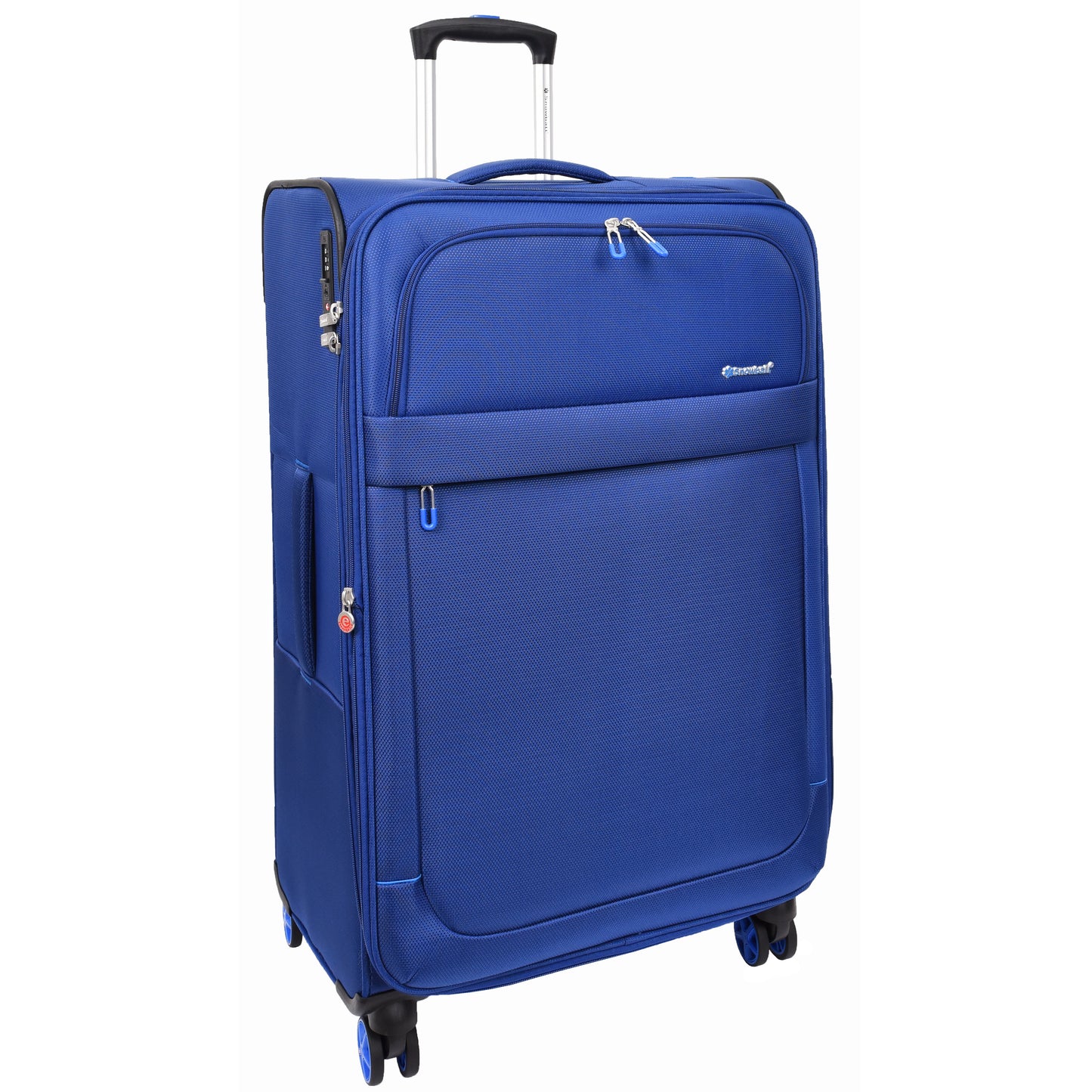 Navy Soft Suitcase 8 Wheel Spinner Expandable Luggage Quito 2