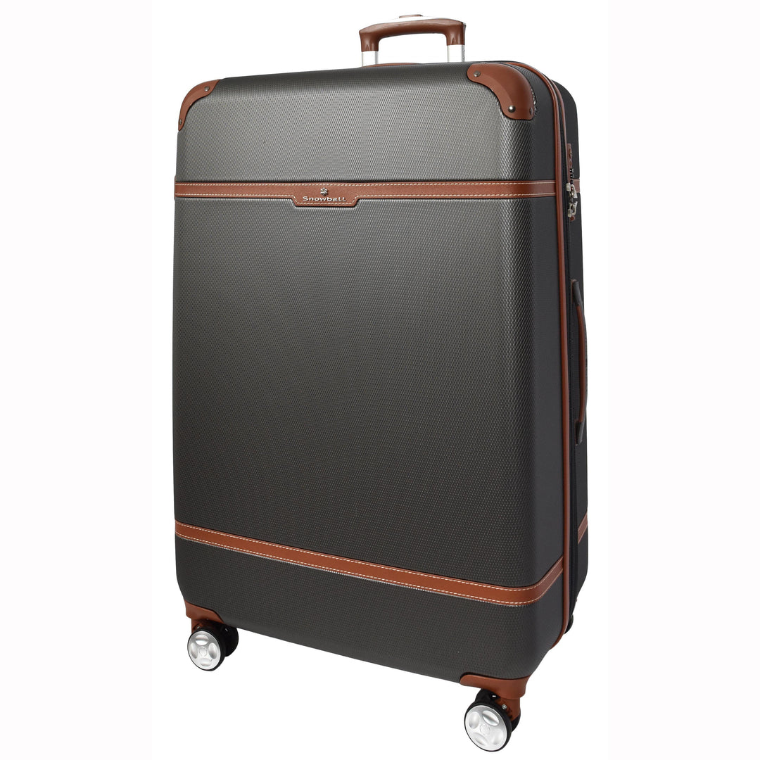 Four Wheel Suitcase Hard Shell Luggage Expandable Sizes Deluxe Grey 3