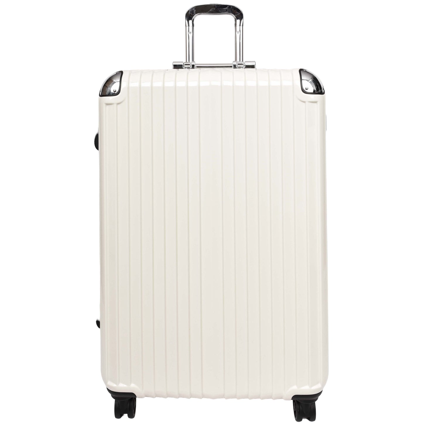 Four Wheel Suitcase Metal Frame Luggage Navigator Off White