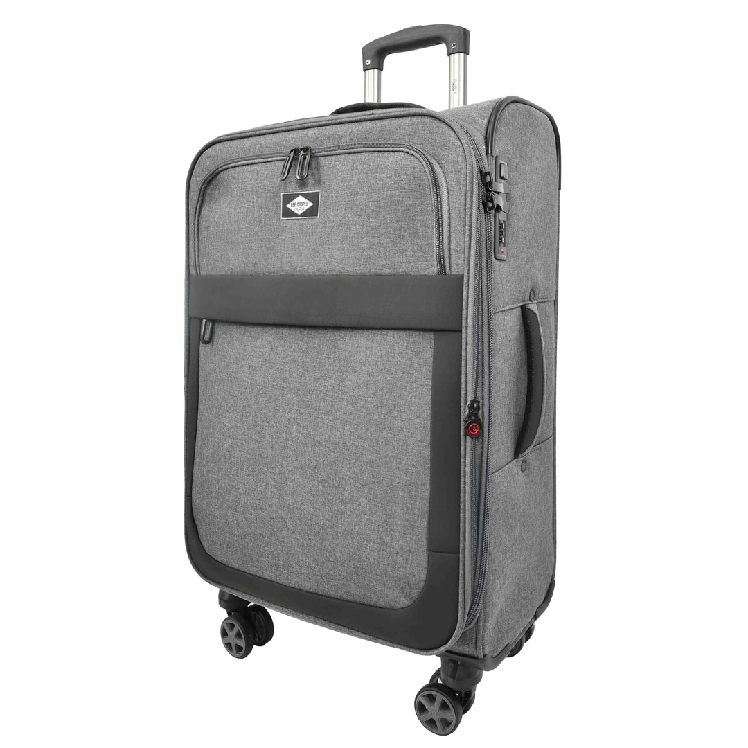 Soft Expandable Wheeled Luggage With Lock Nimbus Grey 3